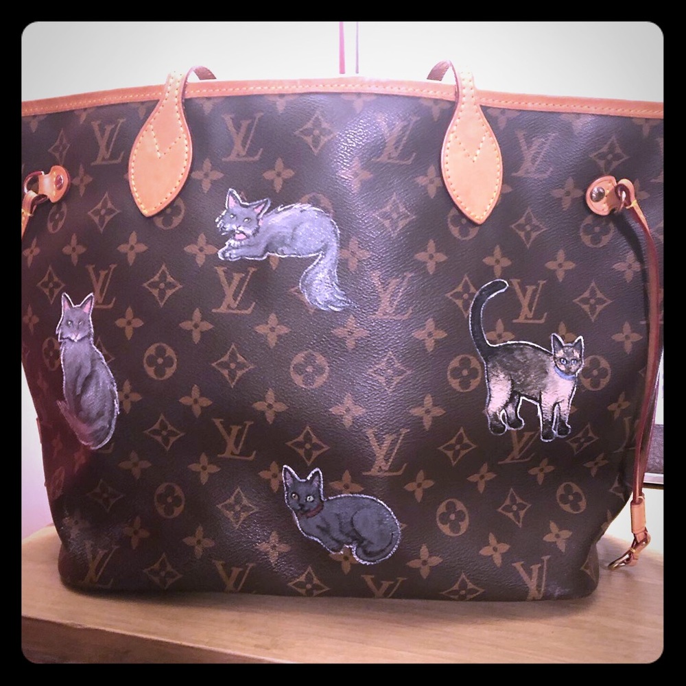 Louis Vuitton neverfull cats 🐈